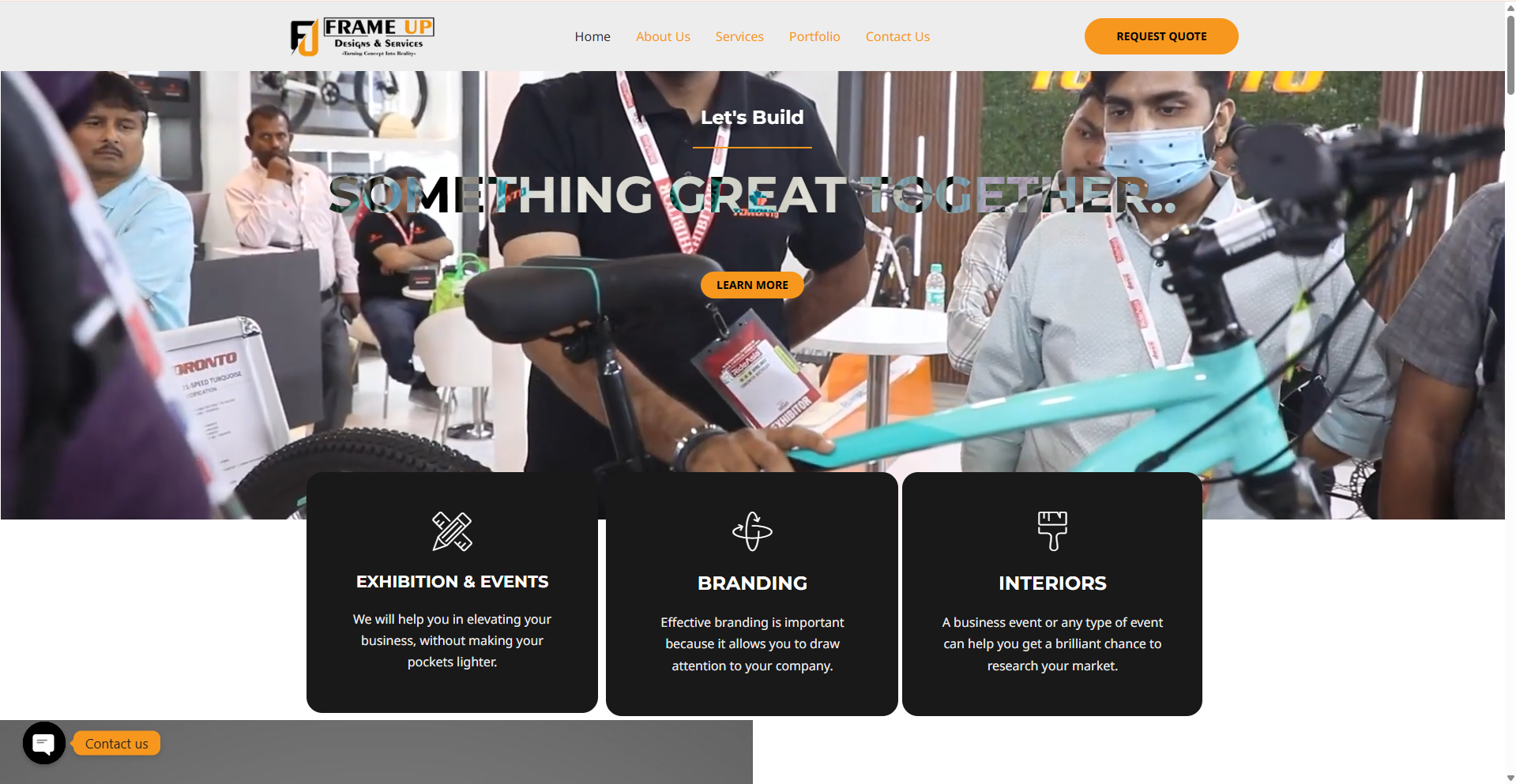 FrameUp Designs platform interface